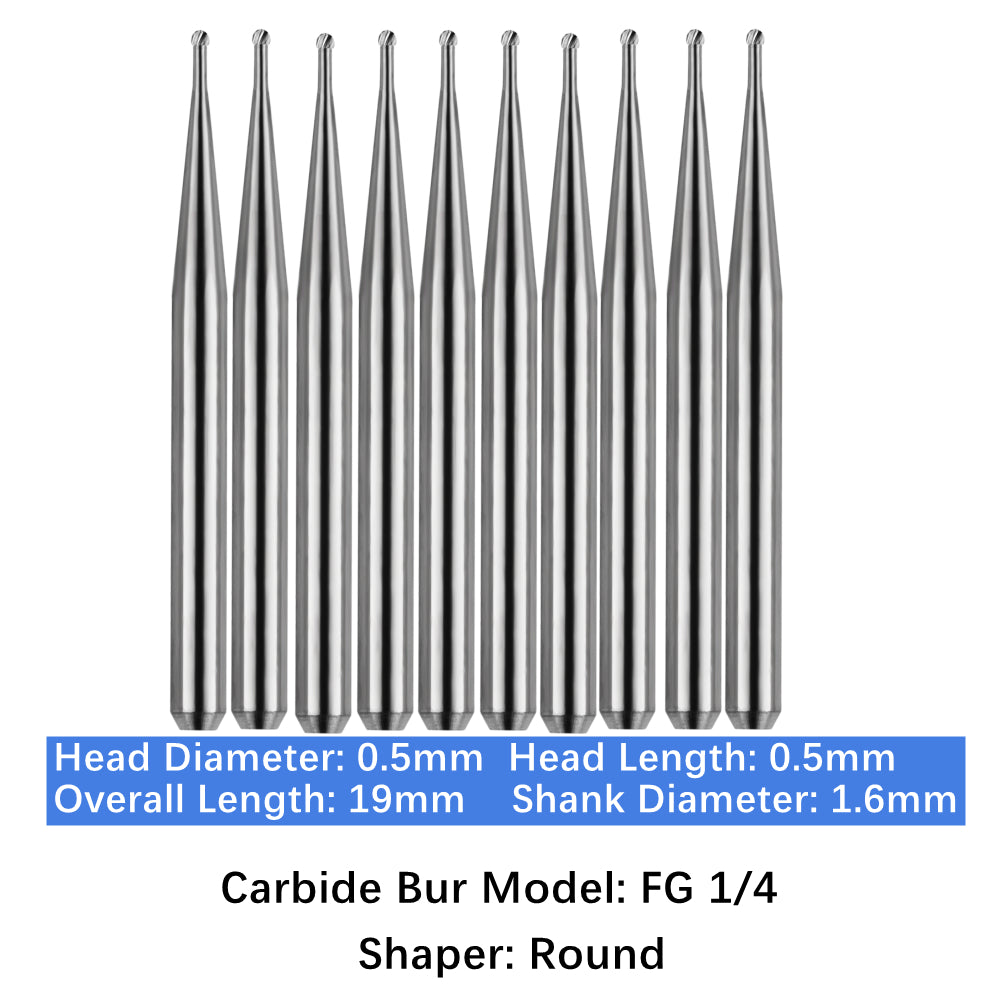 Vakker® Carbide Burs Midwest Type FG (Friction Grip) 10/pk