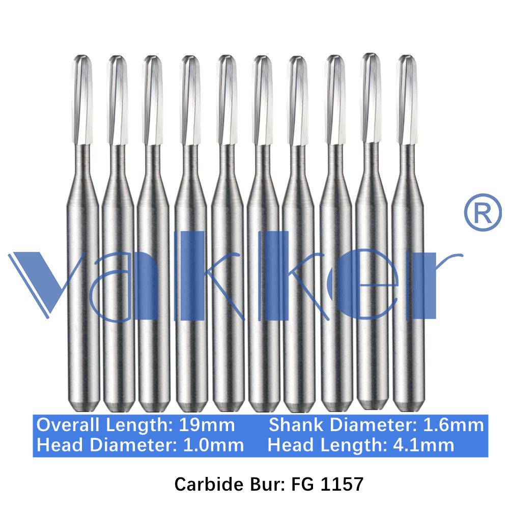 Vakker® Carbide Burs Midwest Type FG (Friction Grip) 10/pk