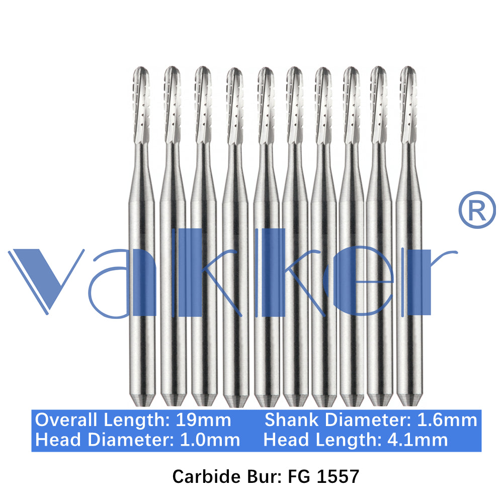 Vakker® Carbide Burs Midwest Type FG (Friction Grip) 10/pk