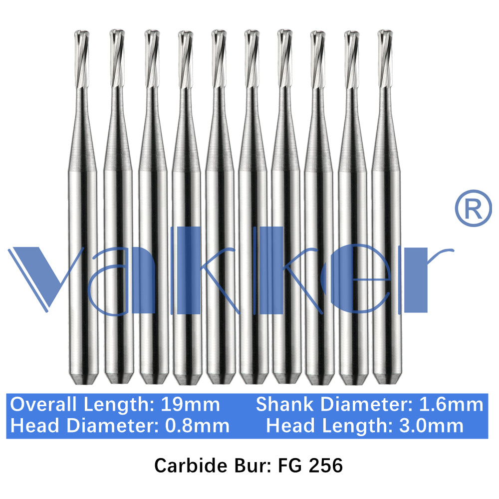 Vakker® Carbide Burs Midwest Type FG (Friction Grip) 10/pk