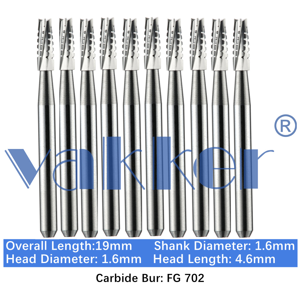 Vakker® Carbide Burs Midwest Type FG (Friction Grip) 10/pk