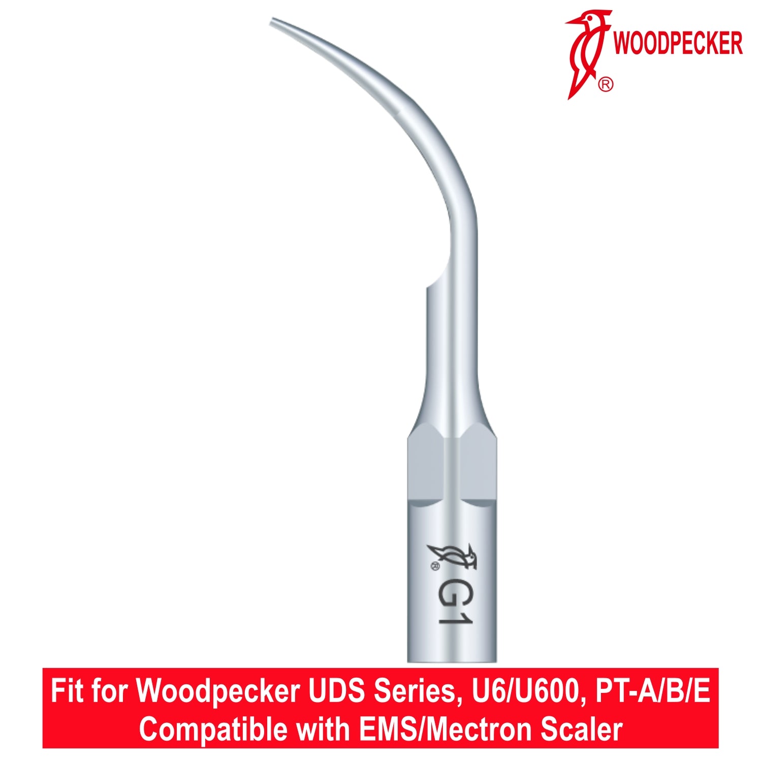Woodpecker Ultrasonic Scaler Tips G1 5pc/pk Fit for EMS & Mectron scalers