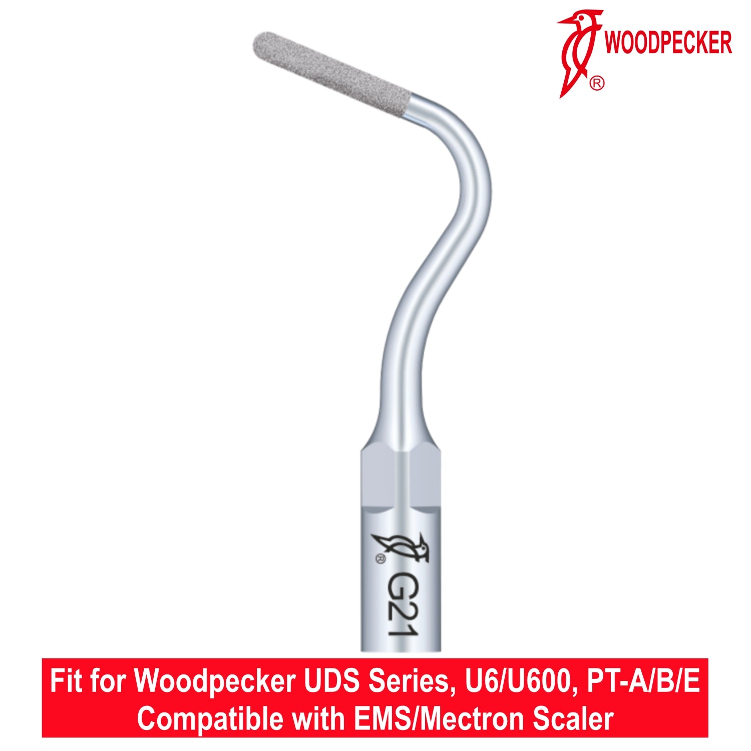 Woodpecker Ultrasonic Scaler Tips G21 1pc/pk Fit for EMS & Mectron scalers