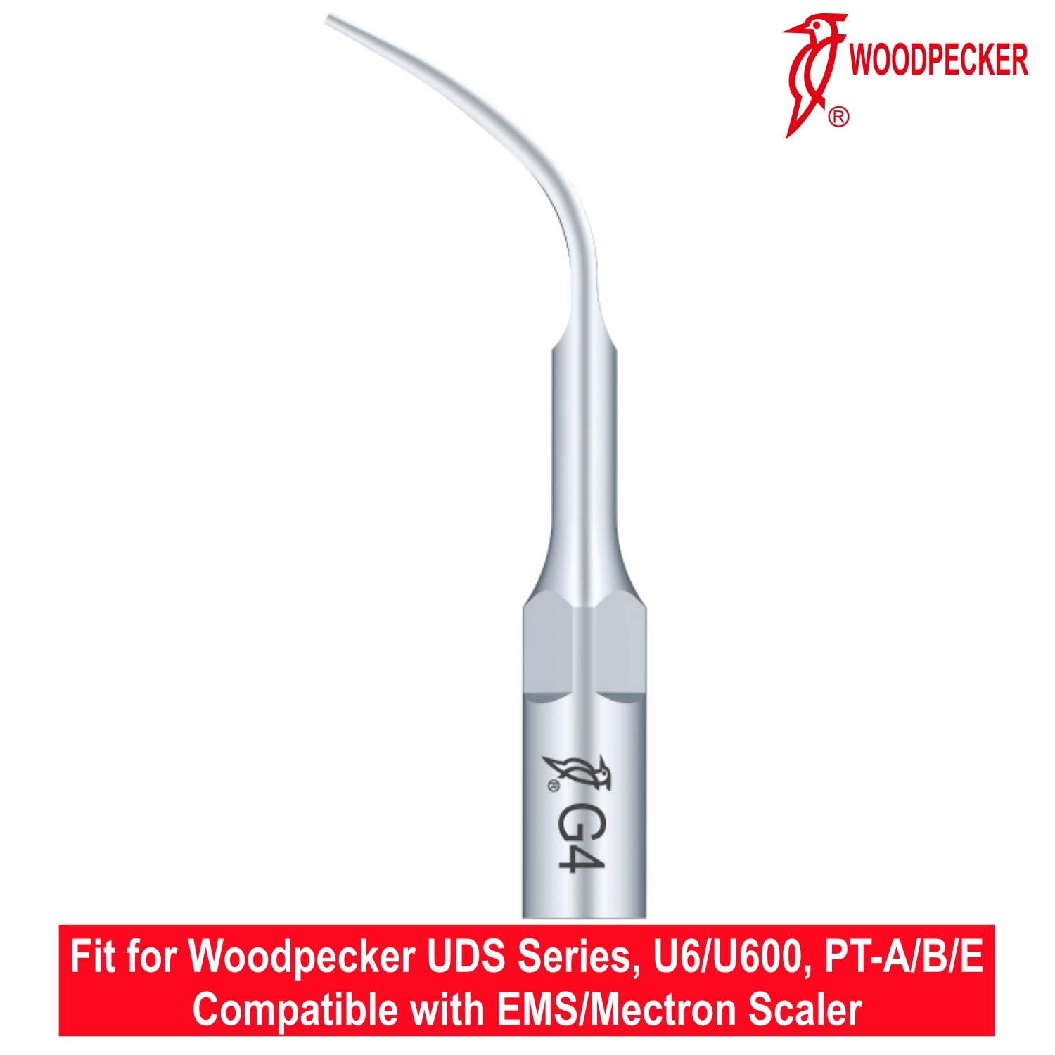 Woodpecker Ultrasonic Scaler Tips G4 5pc/pk Fit for EMS & Mectron scalers