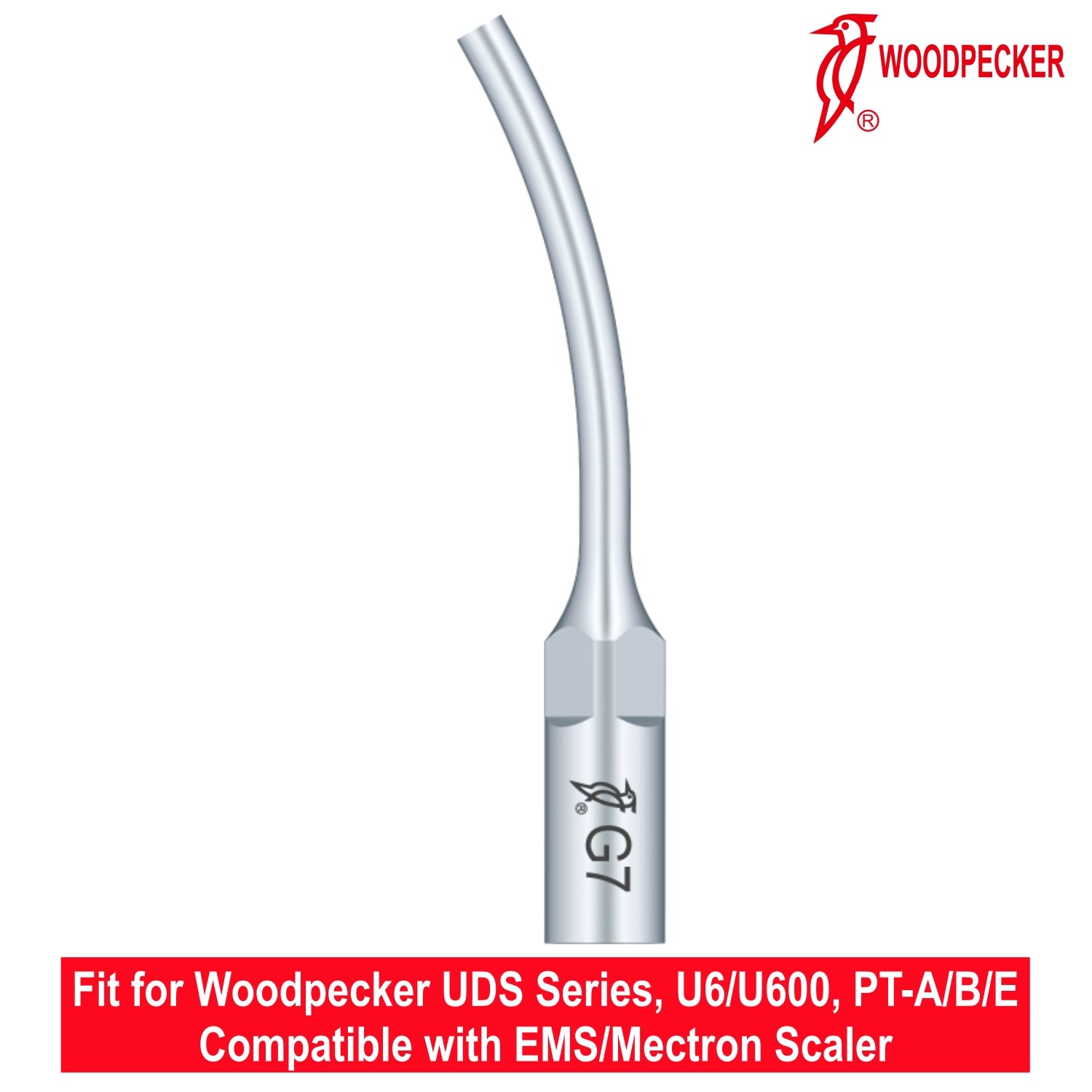 Woodpecker Ultrasonic Scaler Tips G7 5pc/pk Fit for EMS & Mectron scalers