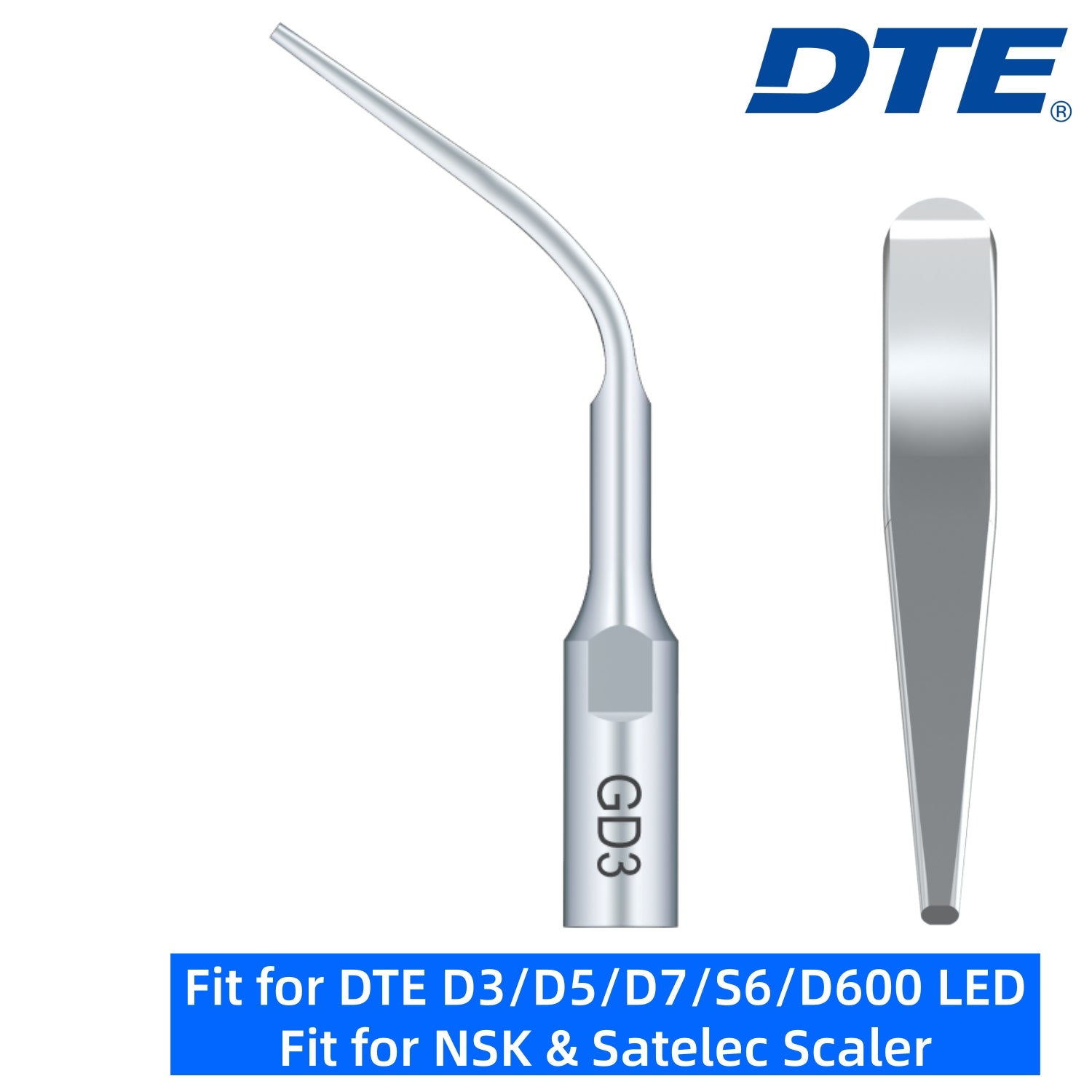 DTE Dental Ultrasonic Scaler Tips GD3 5pc/pk Fit for NSK & Satelec Scaler