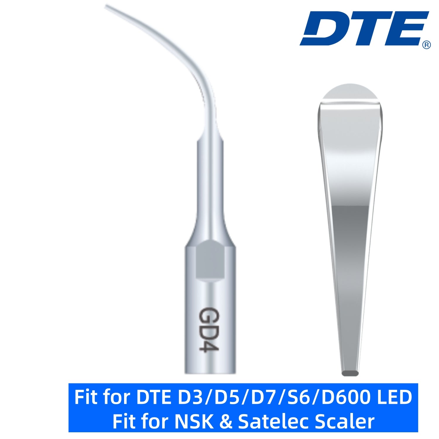 DTE Dental Ultrasonic Scaler Tips GD4 5pc/pk Fit for NSK & Satelec Scaler