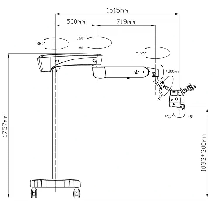 Woodpecker® KP iSee Pro Surgical Microscope with Integrated Camera & Mobile Stand
