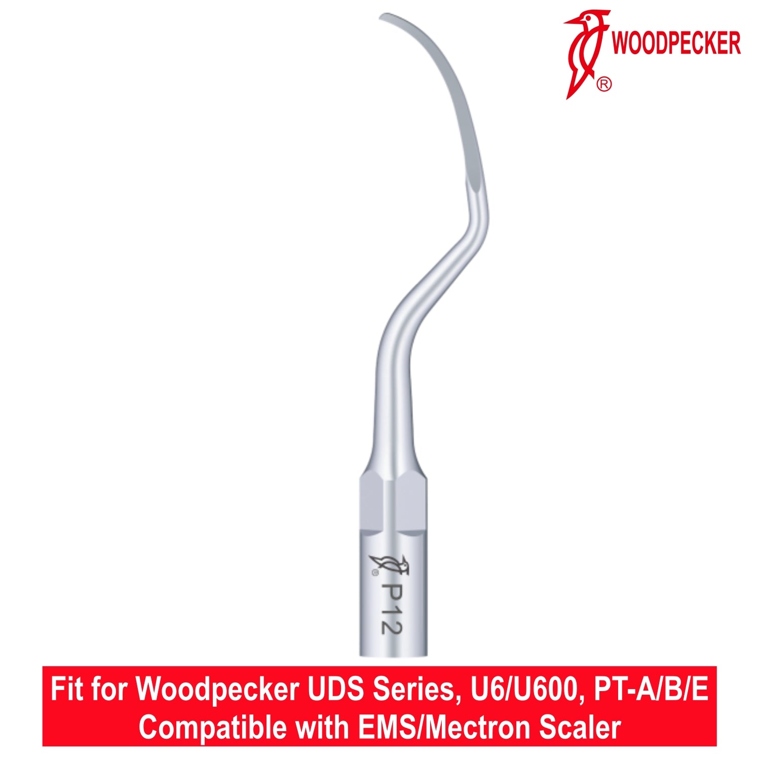 Woodpecker Ultrasonic Scaler Tips P12 1pc/pk Fit for EMS & Mectron scalers