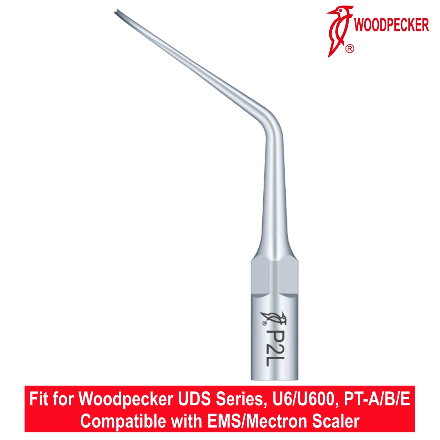 Woodpecker Ultrasonic Scaler Tips P2L 1pc/pk Fit for EMS & Mectron scalers