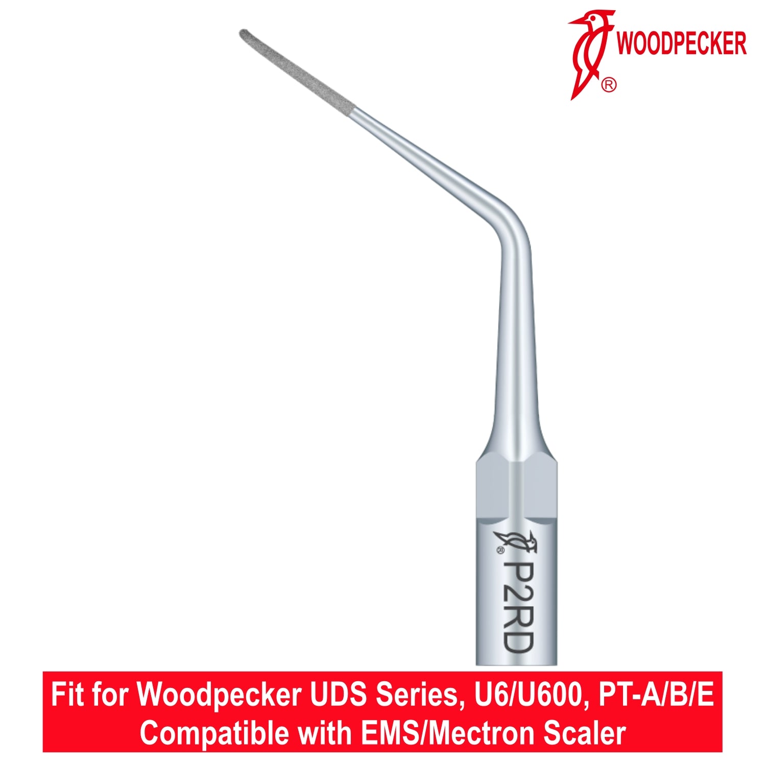 Woodpecker Ultrasonic Scaler Tips P2RD 1pc/pk Fit for EMS & Mectron scalers