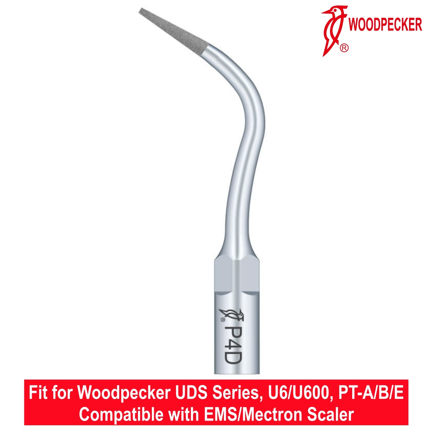 Woodpecker Ultrasonic Scaler Tips P4D 1pc/pk Fit for EMS & Mectron scalers