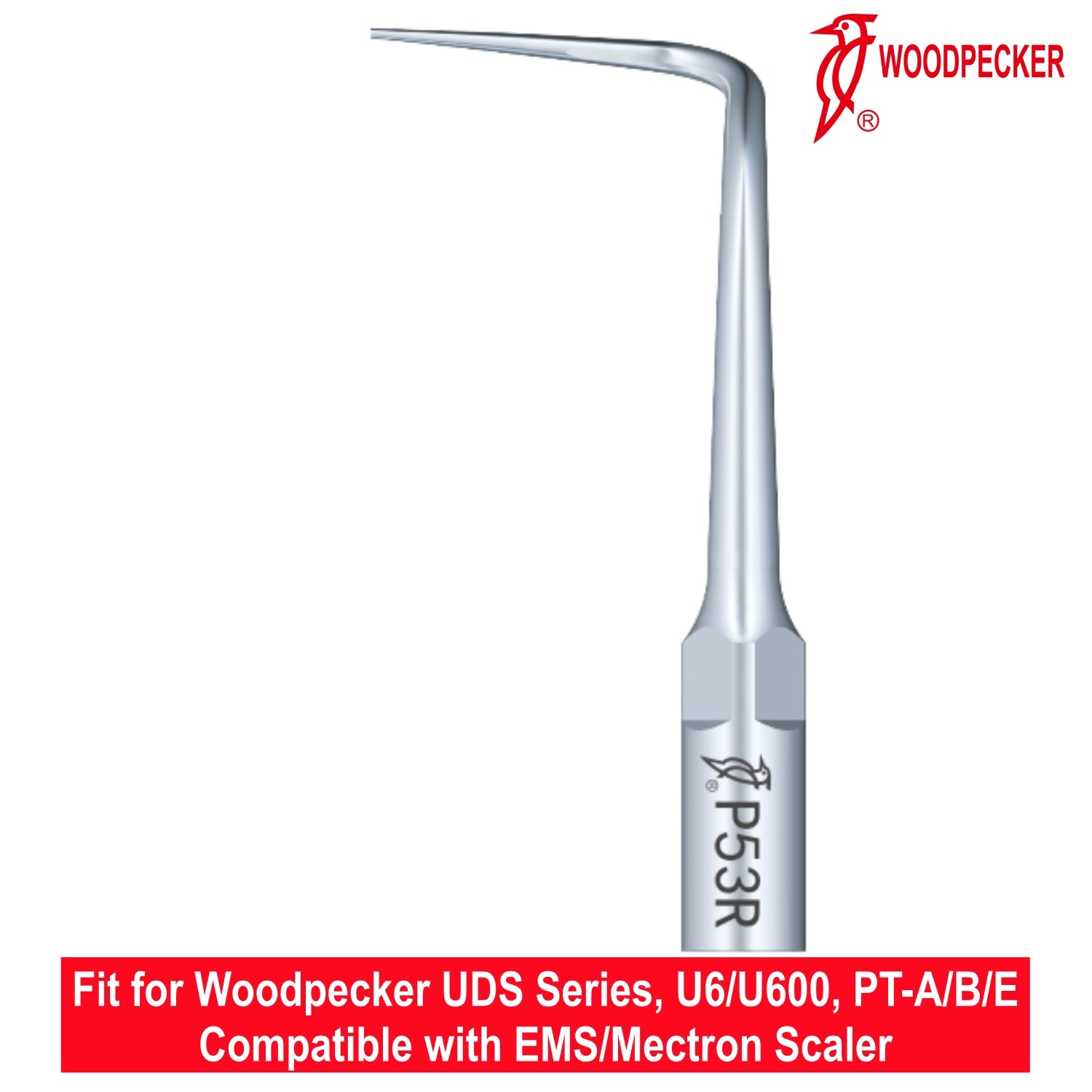 Woodpecker Ultrasonic Scaler Tips P53R 1pc/pk Fit for EMS & Mectron scalers