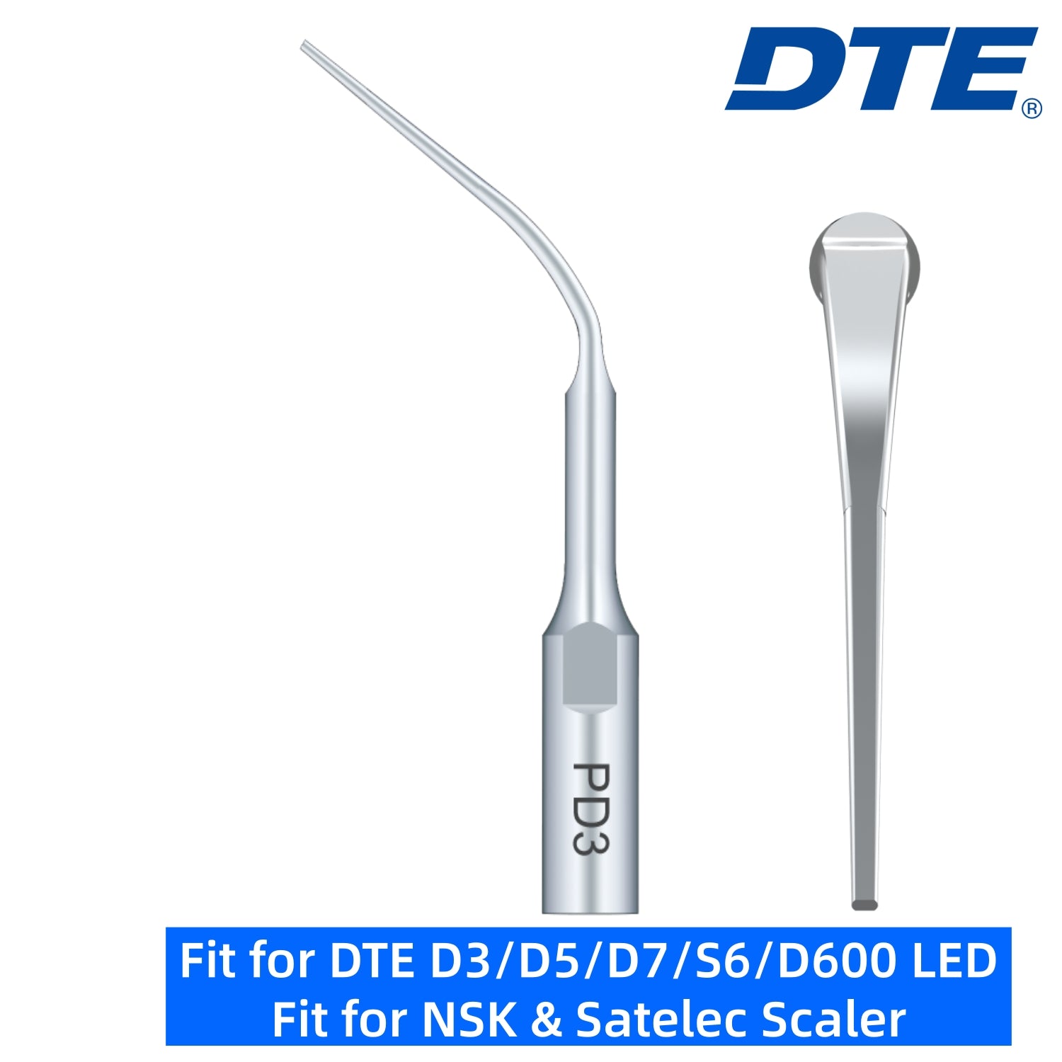 DTE Dental Ultrasonic Scaler Tips PD3 5pc/pk Fit for NSK & Satelec Scaler