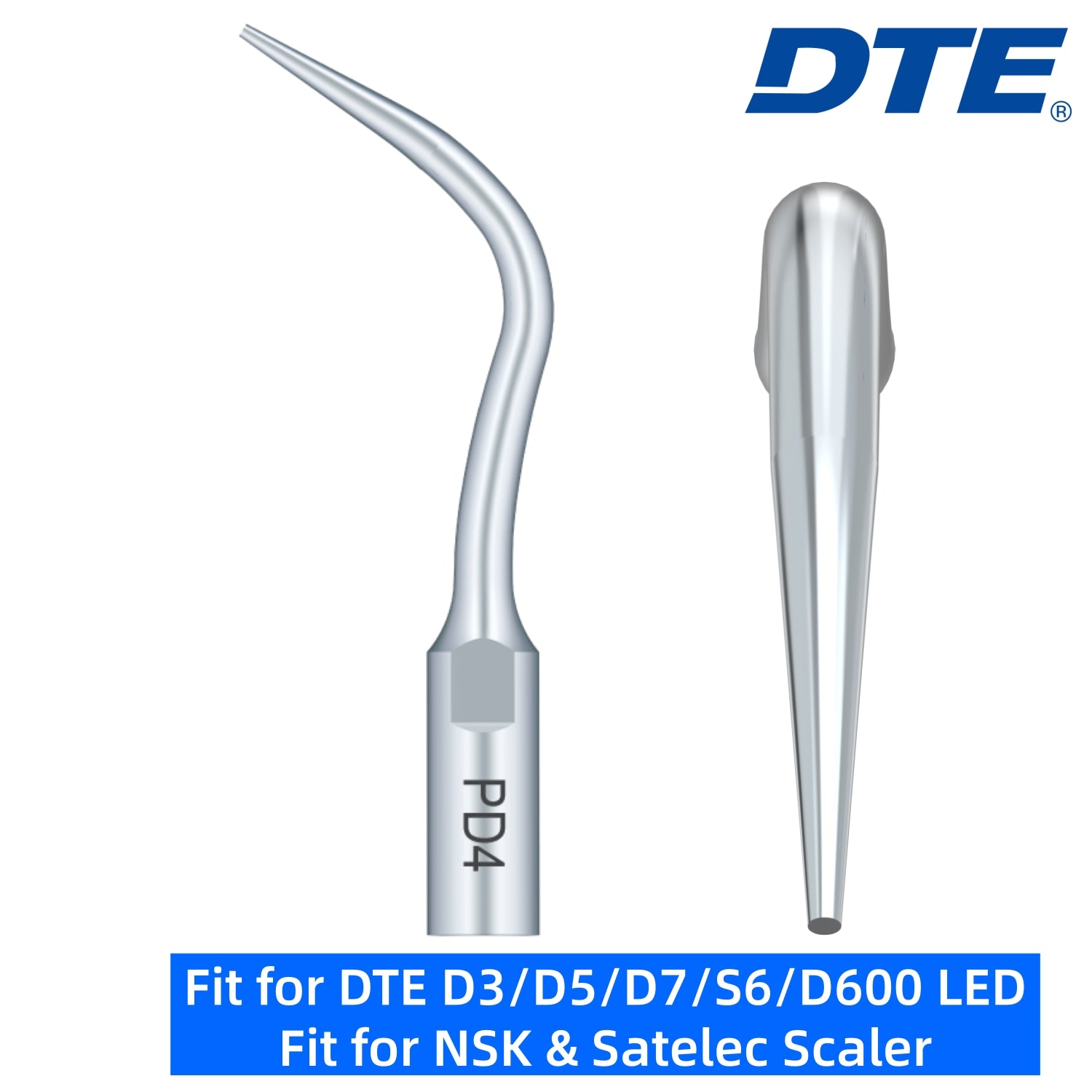 DTE Dental Ultrasonic Scaler Tips PD4 5pc/pk Fit for NSK & Satelec Scaler