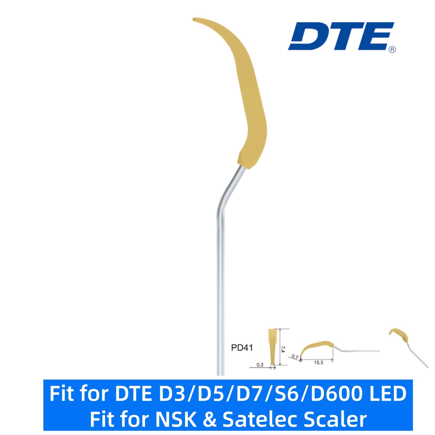 DTE Dental Ultrasonic Scaler Tips PD41 1pc/pk Fit for NSK & Satelec Scaler