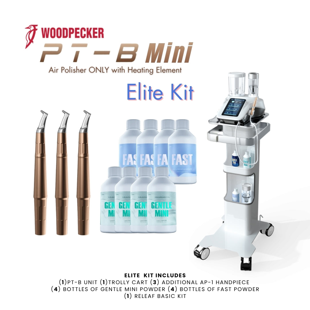 Woodpecker PT-B Mini Air Polisher | Heated Water & Wireless Foot Control