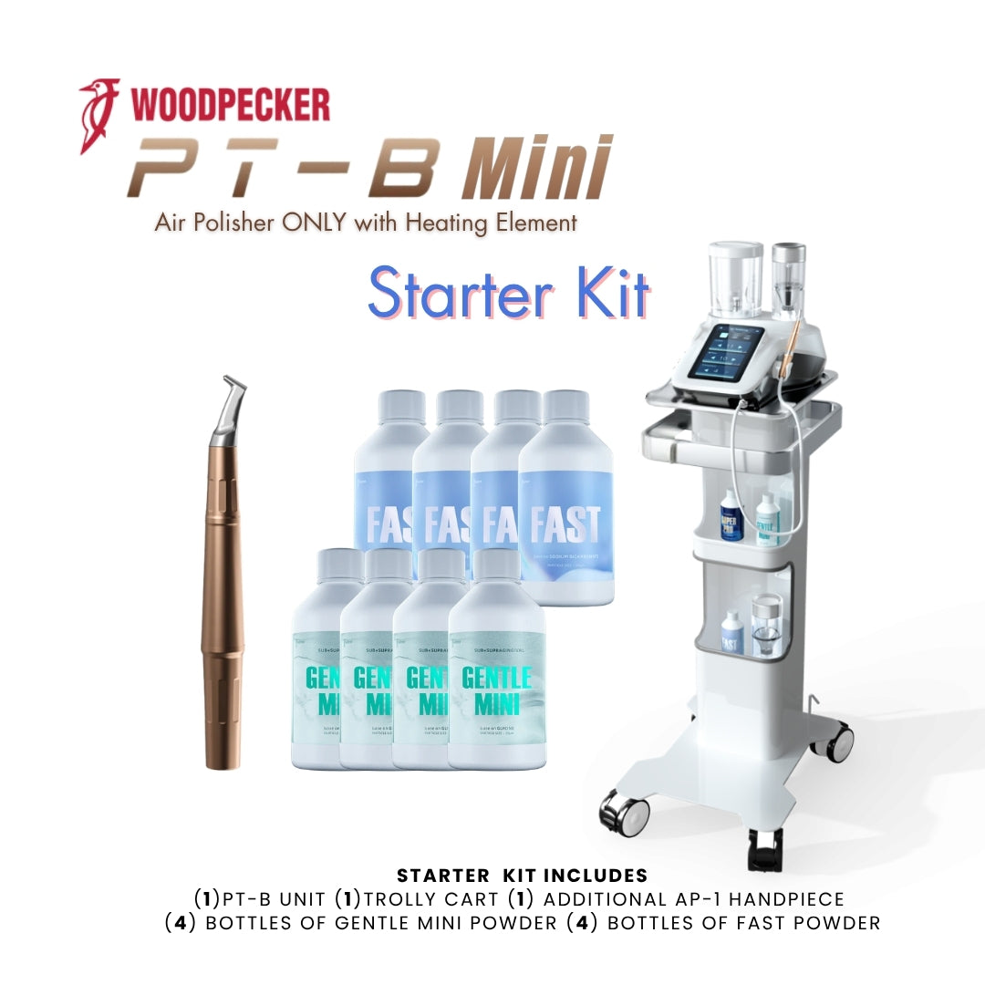 Woodpecker PT-B Mini Air Polisher | Heated Water & Wireless Foot Control