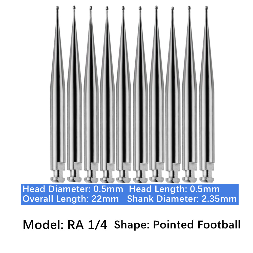 Vakker® Carbide Burs Midwest Type LA/RA (Latch Type) 10/pk