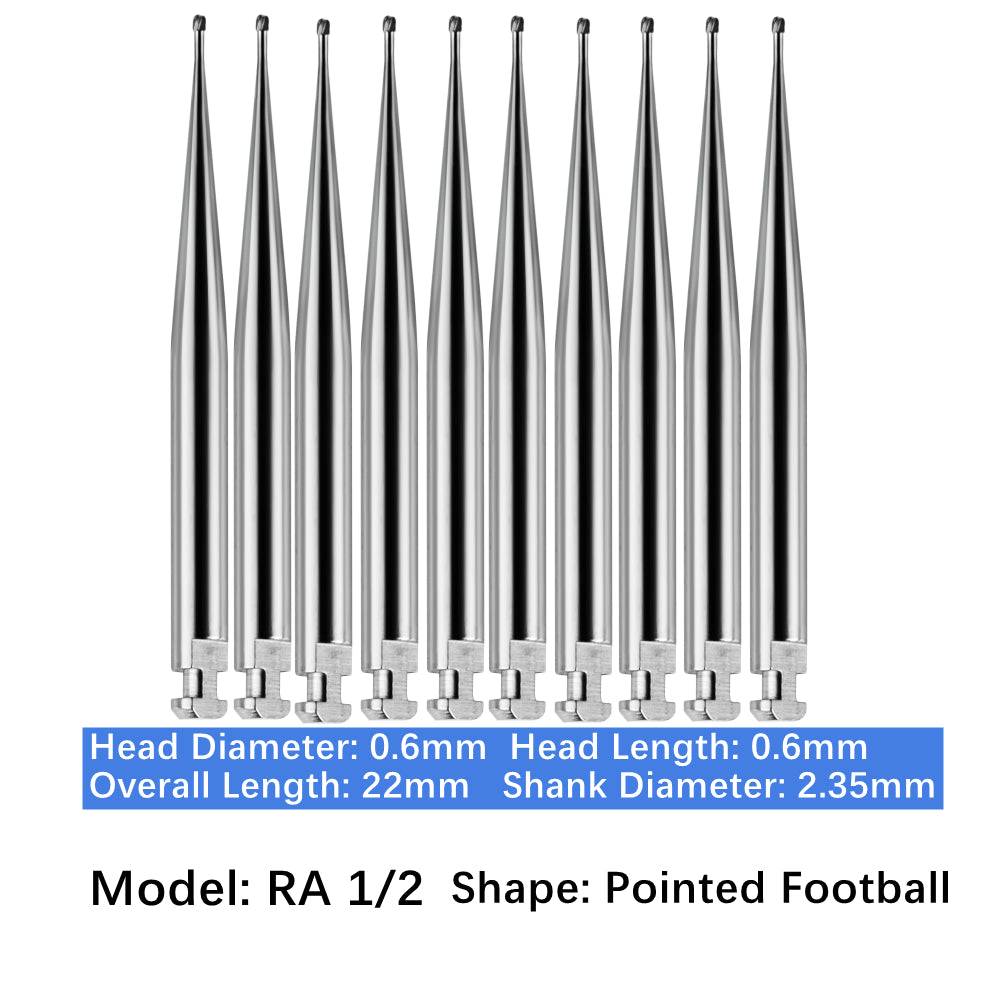 Vakker® Carbide Burs Midwest Type LA/RA (Latch Type) 10/pk