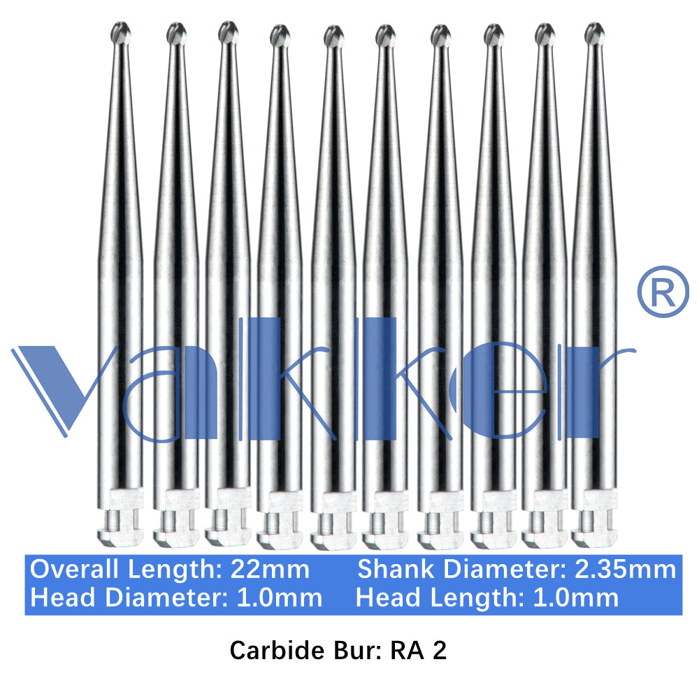 Vakker® Carbide Burs Midwest Type LA/RA (Latch Type) 10/pk