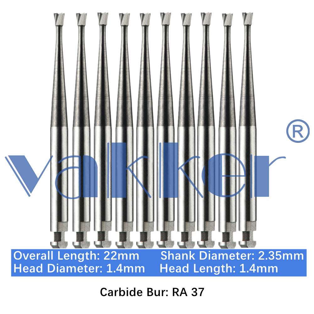 Vakker® Carbide Burs Midwest Type LA/RA (Latch Type) 10/pk