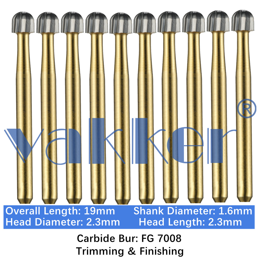 Vakker® Carbide Burs Midwest Type T&F (Trimming and Finishing) 10/pk