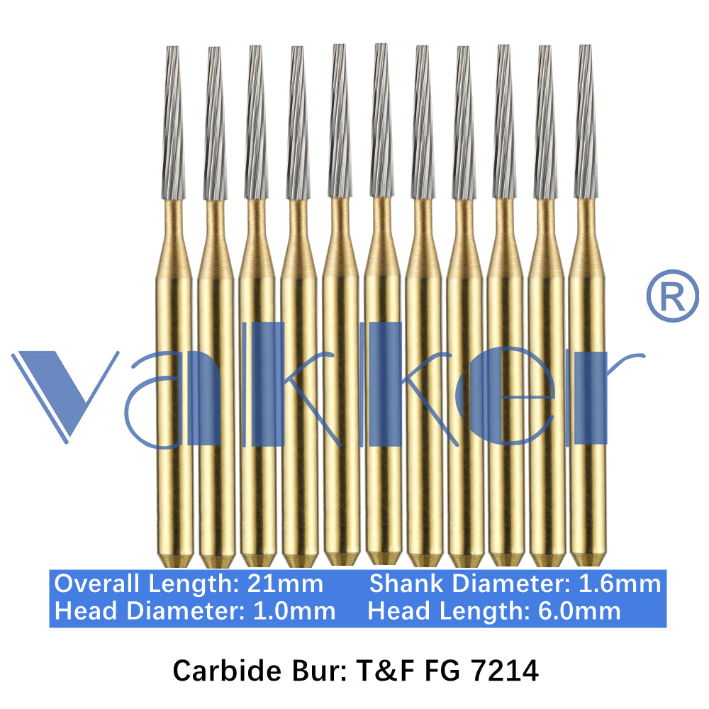 Vakker® Carbide Burs Midwest Type T&F (Trimming and Finishing) 10/pk