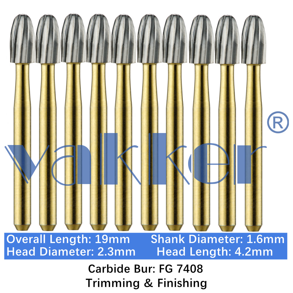 Vakker® Carbide Burs Midwest Type T&F (Trimming and Finishing) 10/pk