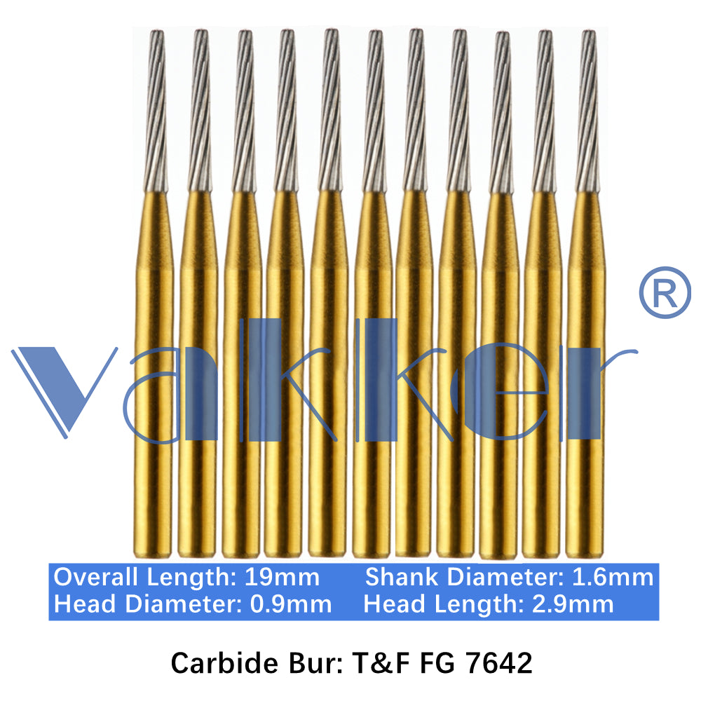 Vakker® Carbide Burs Midwest Type T&F (Trimming and Finishing) 10/pk