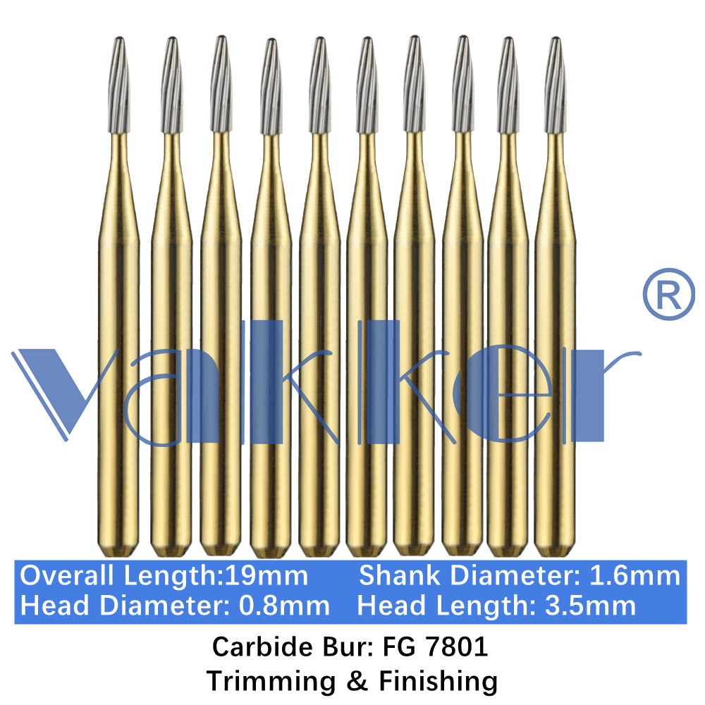 Vakker® Carbide Burs Midwest Type T&F (Trimming and Finishing) 10/pk