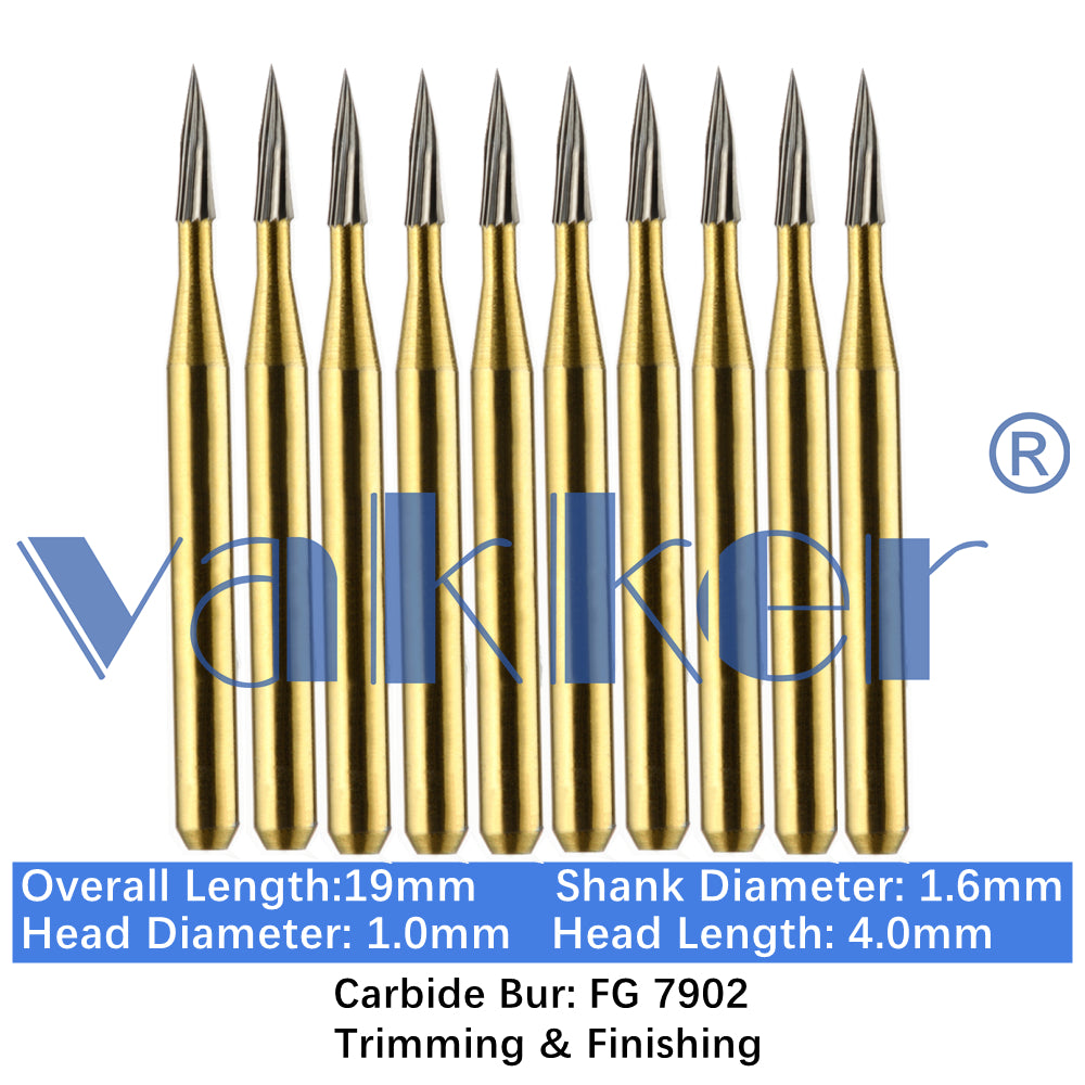 Vakker® Carbide Burs Midwest Type T&F (Trimming and Finishing) 10/pk