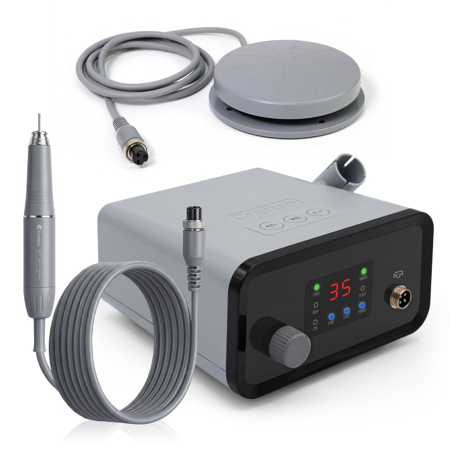 Craftro® VK-MM2 Desktop Brushless Dental Lab Micromotor Nail Drill Handpiece 50K/rpm